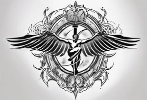 Horizontal inner bicep tattoo. “walk by faith, not by sight” modern tattoo tattoo idea