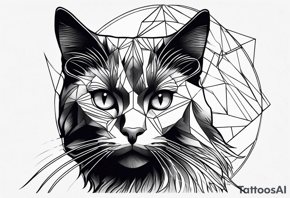 black cat tattoo idea