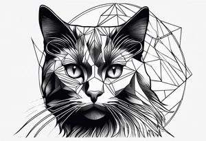 black cat tattoo idea