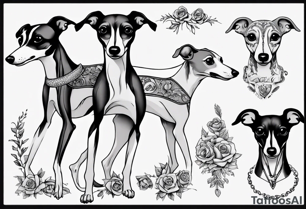 Italian greyhound tattoo idea