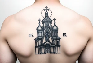 Icône Vierge de kazan sur église russe orthodoxe tattoo idea