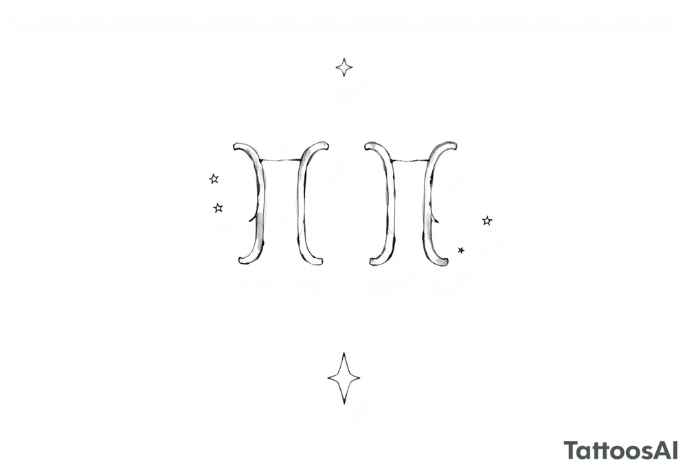 Gemini stars constellation tattoo idea