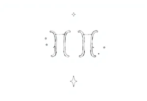 Gemini stars constellation tattoo idea