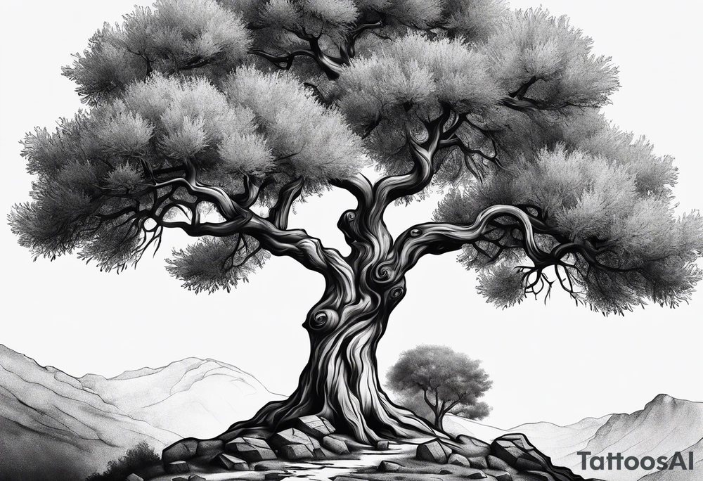 a cosmi olive tree tattoo idea