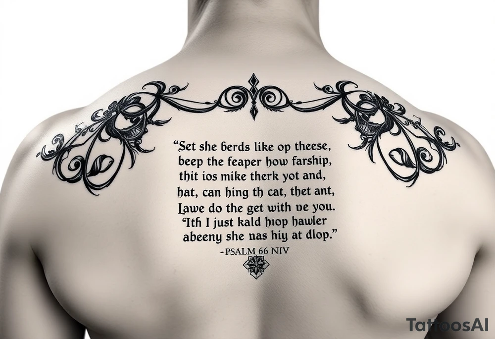 Psalm 66 NIV tattoo idea