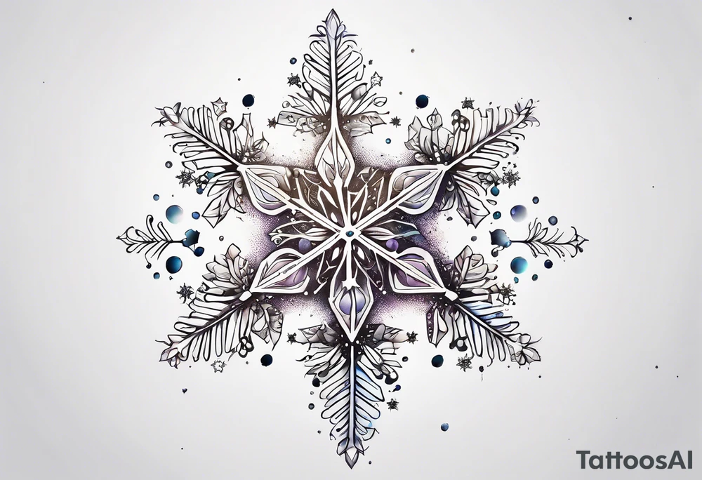 Constellation, animal, snowflake tattoo idea