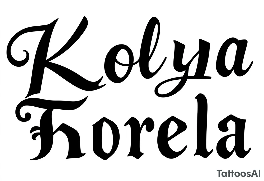 Kolya tattoo idea