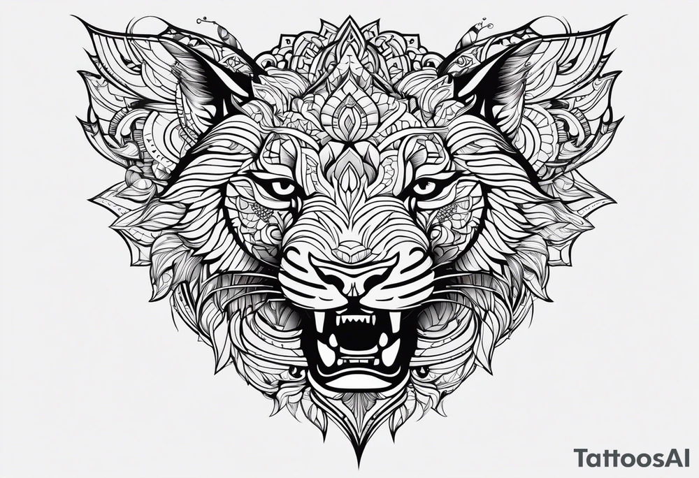 Чёрный ворон в лесу над луной tattoo idea