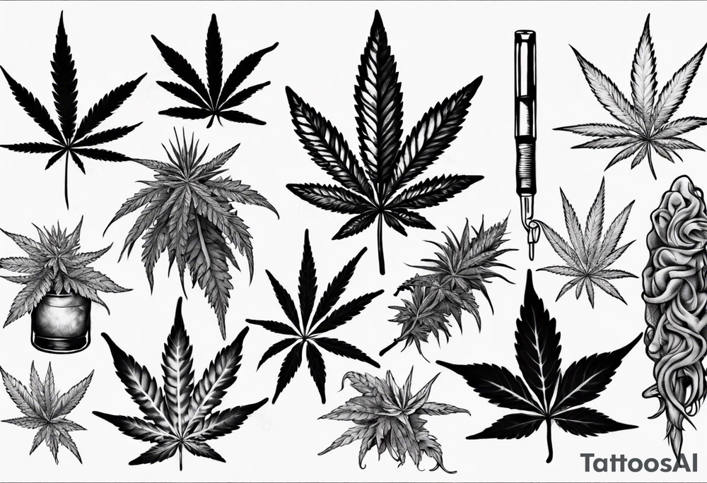 marijuana tattoo idea