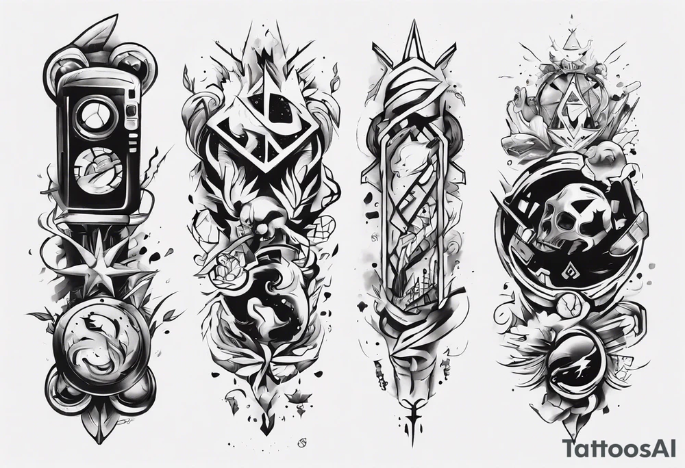 Finding peace in gaming forearm tattoo tattoo idea