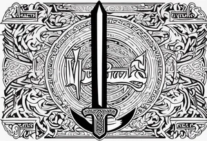 Viking sword Valhalla symbol tattoo idea