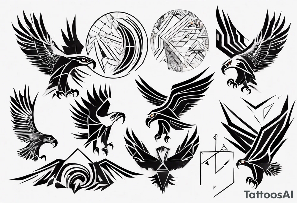 kora mountains eagles tattoo idea