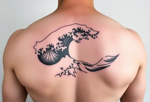 Roaming waves tattoo idea