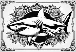 Great white shark tattoo idea