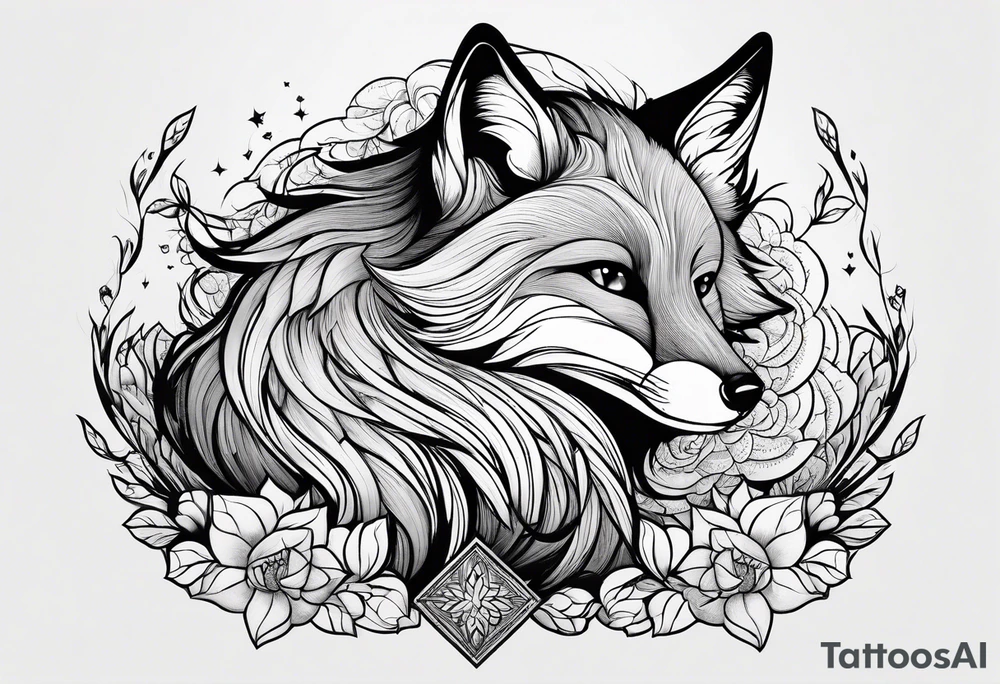 Fox falling tattoo idea