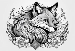 Fox falling tattoo idea