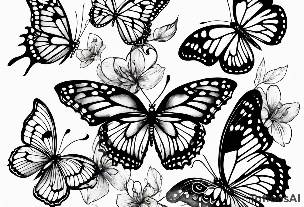 Butterflies tattoo idea