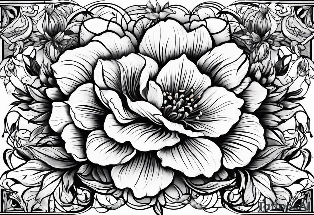 February and June Flowers tattoo idea