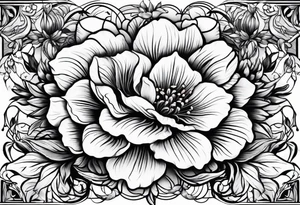 February and June Flowers tattoo idea