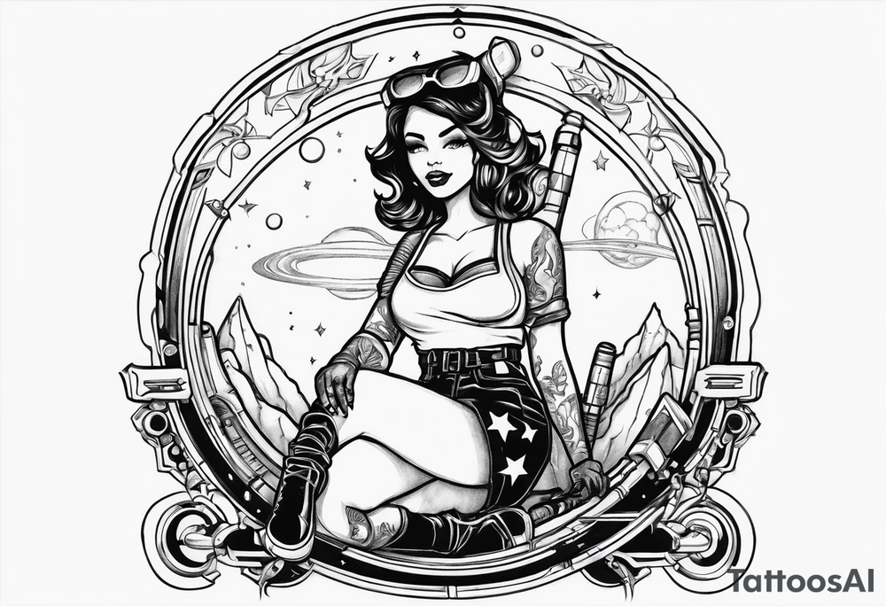 Nuka cola girl on rocket tattoo idea