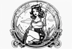 Nuka cola girl on rocket tattoo idea