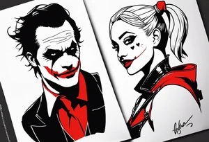 joker and harley quinn tattoo idea