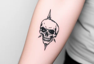 Skull dreaming tattoo idea