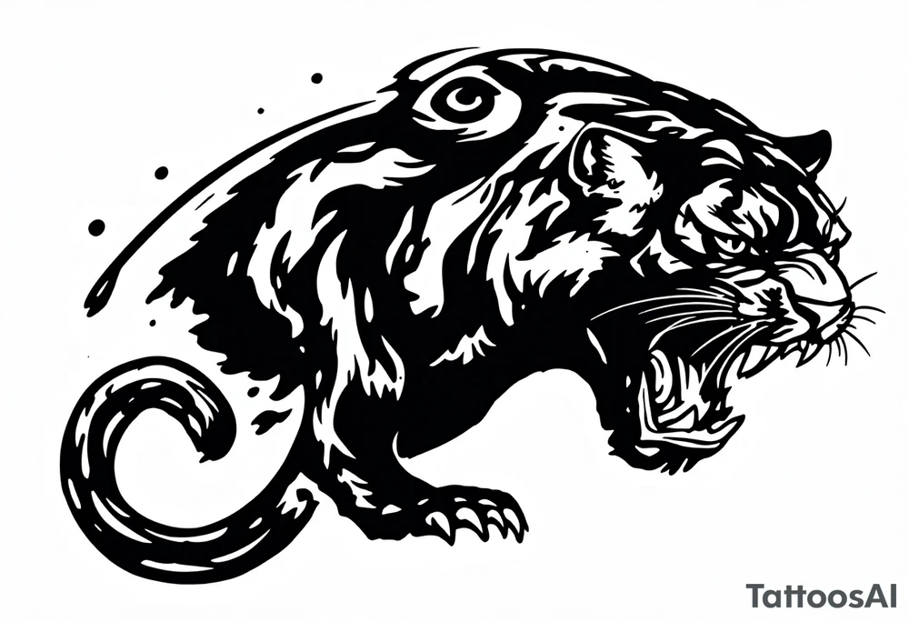 Black panther tattoo idea