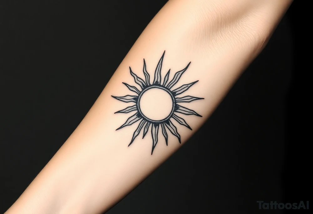 diabolic sun tattoo idea