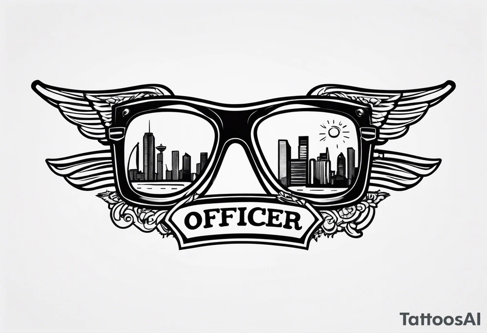 sunglasses Officer Bigdick tattoo idea