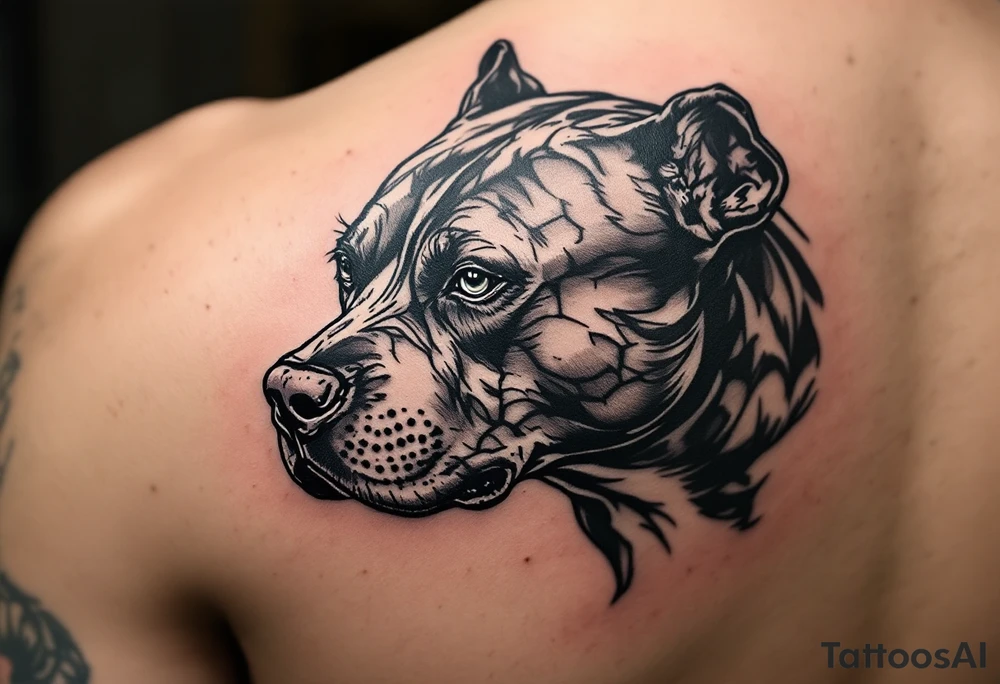 pitbull tattoo tattoo idea