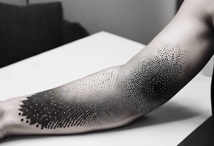abstract arm flow tattoo design with white background tattoo idea