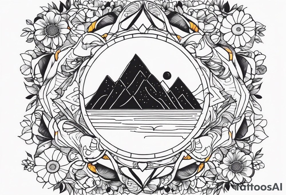 unique, simple, meaningful, natural elements tattoo idea