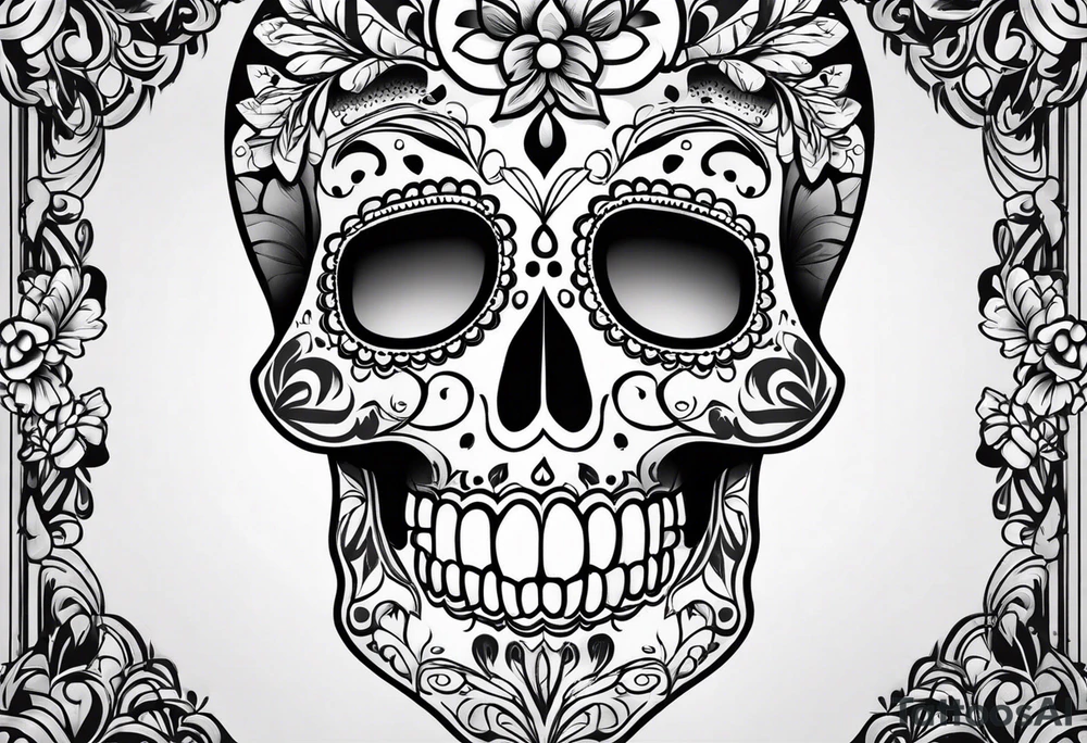 Sugar skull tattoo idea
