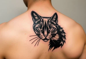 black cat tattoo idea