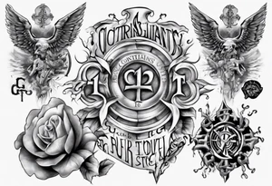 Corinthians 16:13 Theme back piece tattoo idea