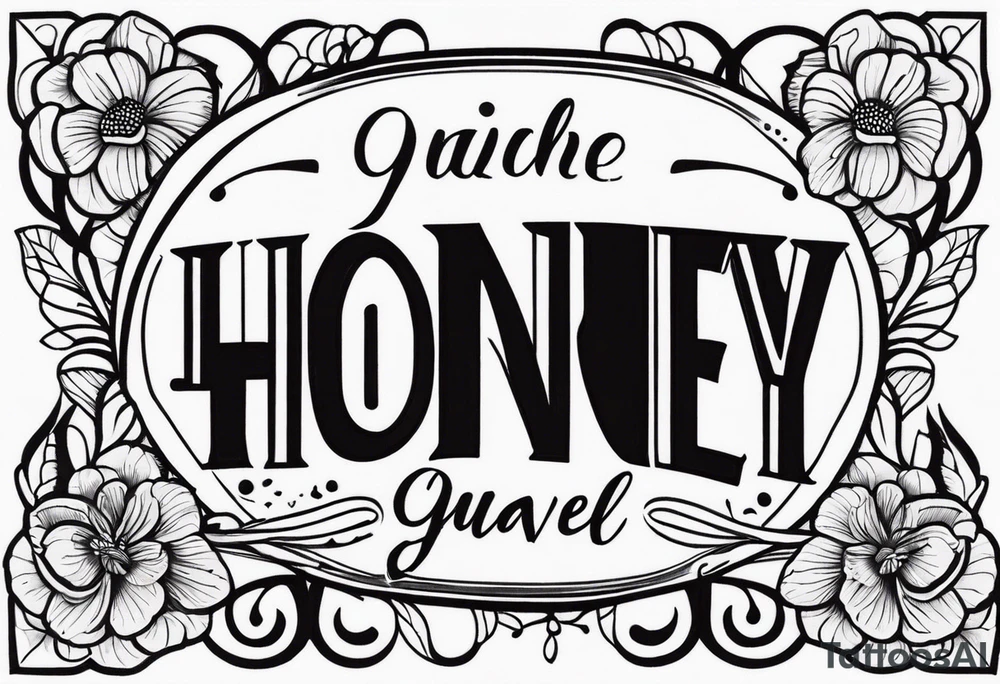 Honey over gravel tattoo idea