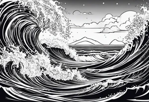 ocean tattoo idea