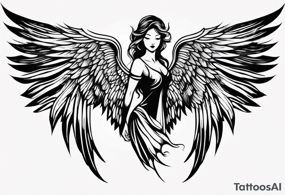 Angel wings tattoo idea