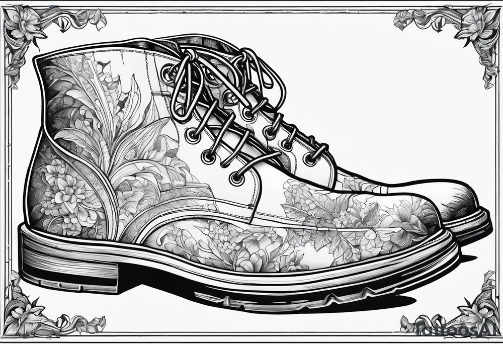 Outline the boot of the region of  Calabria map tattoo idea