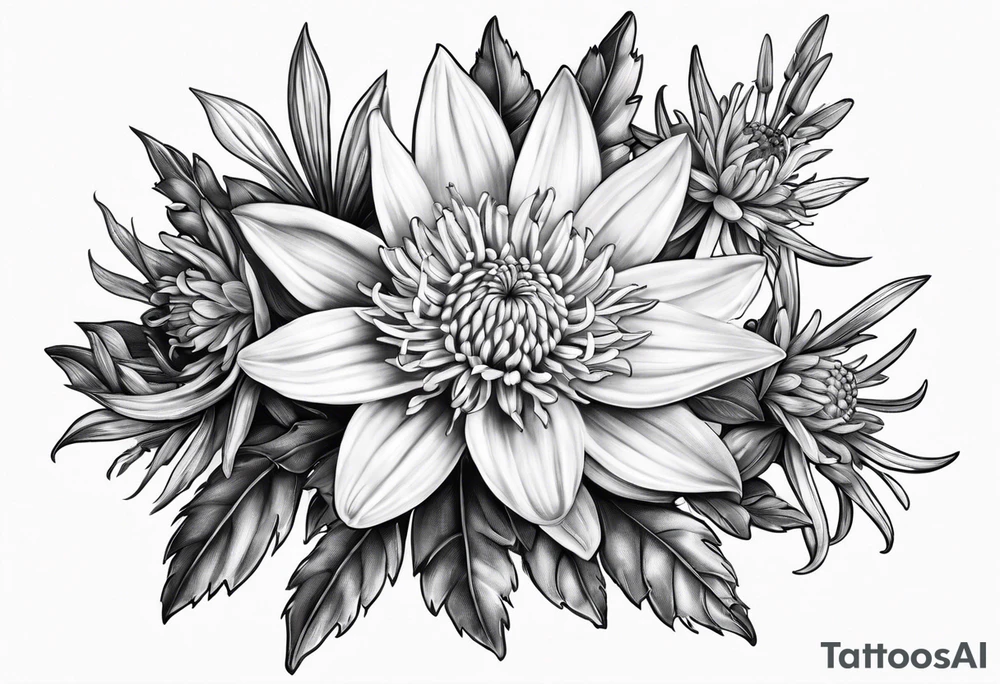 Edelweiss flower tattoo idea