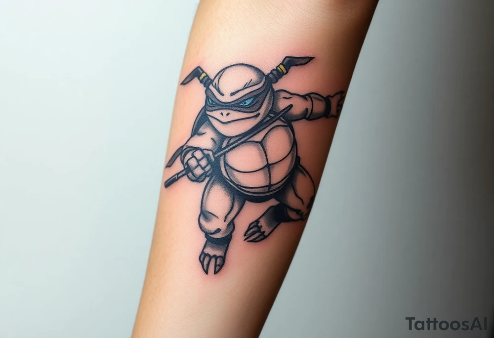 Flying ninja monkey turtle tattoo idea