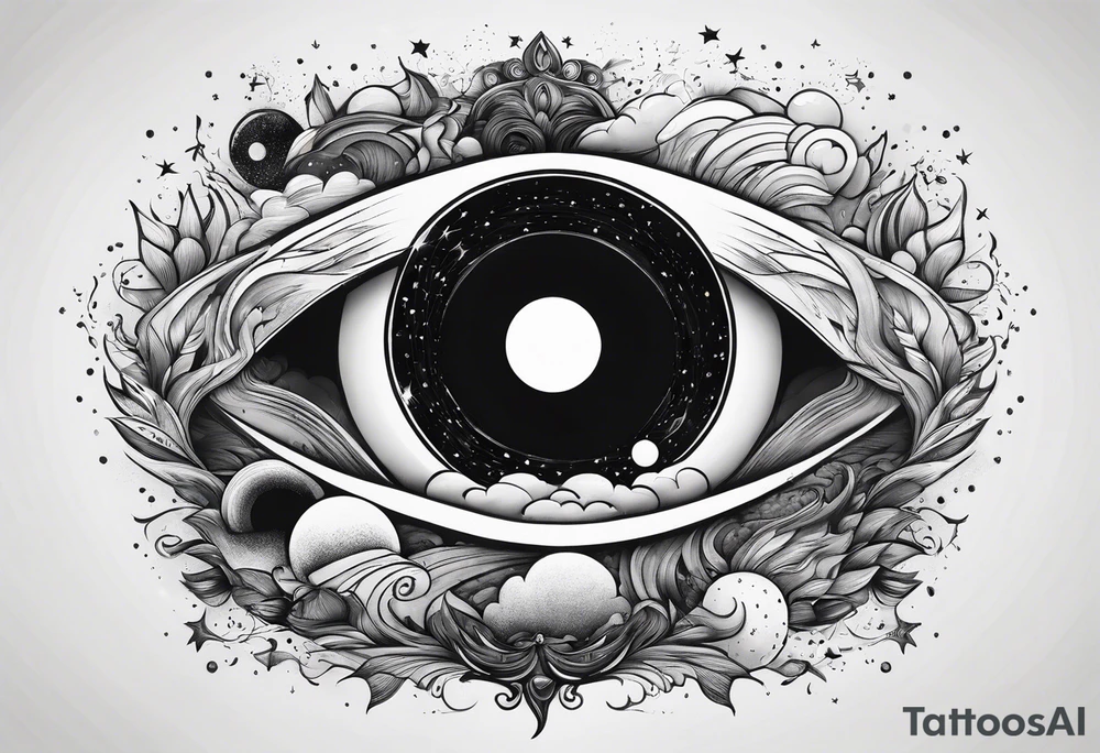 A black hole showing unconditional love tattoo idea