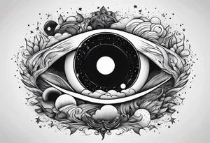 A black hole showing unconditional love tattoo idea