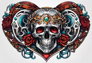 AI Tech heart and mind tattoo idea
