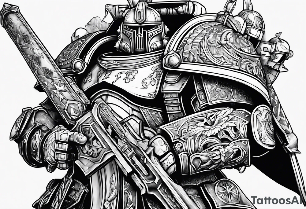 Warhammer 40k ultramarine tattoo idea