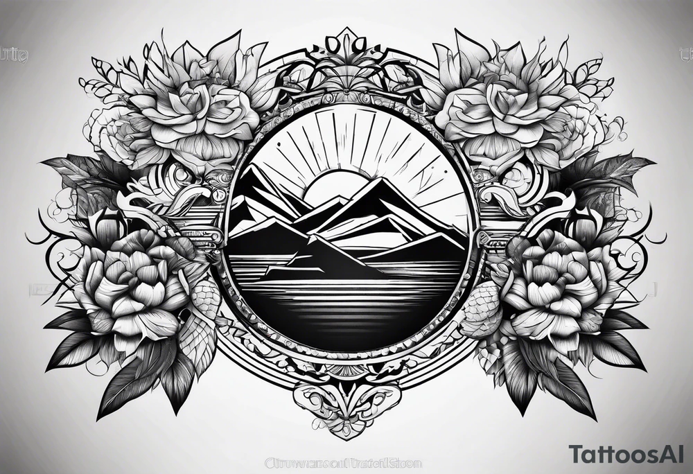 family of 5 tattoo idea
