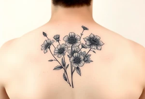 Watercolor wildflowers tattoo idea