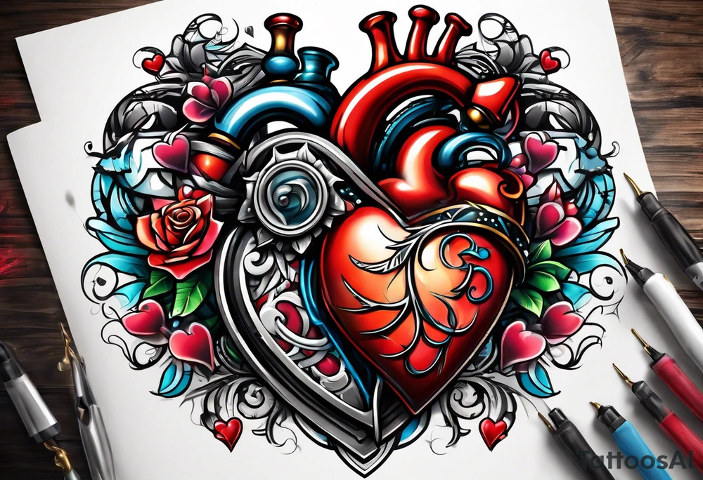 52, heart tattoo idea