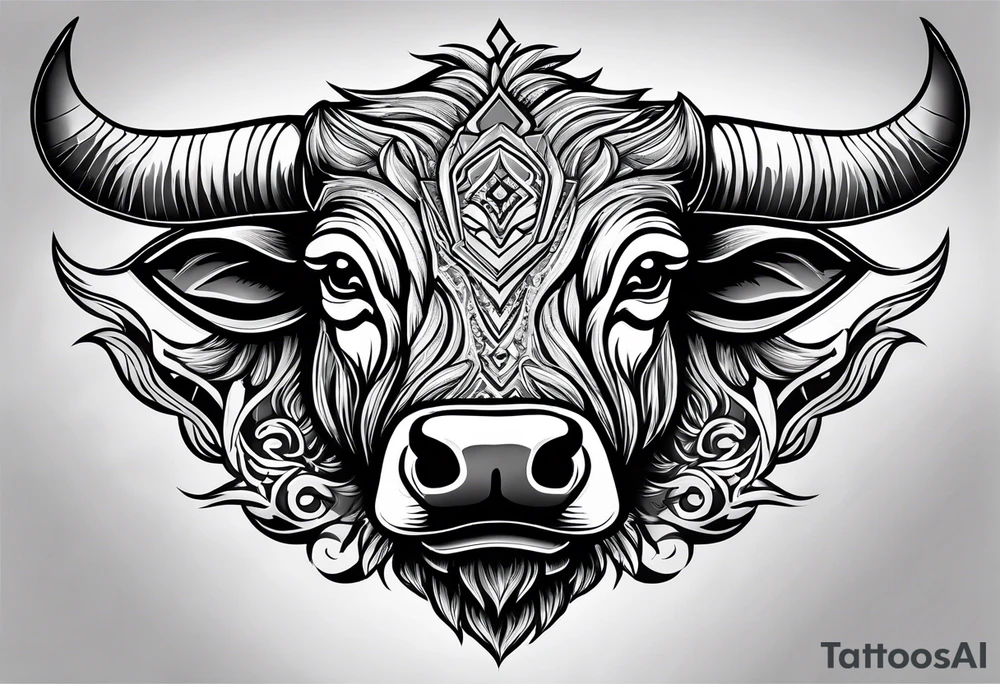 Nvidia geforce claw morphing into an aggressive bull tattoo idea